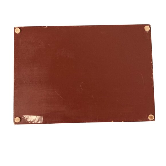 Vintage Floral Lacquered Wooden Jewelry Box With Hinged Lid And Orchid Design - Picture 8 of 9